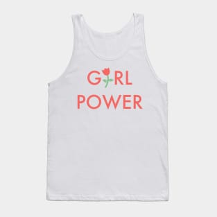 Red Girl Flower Power Tank Top